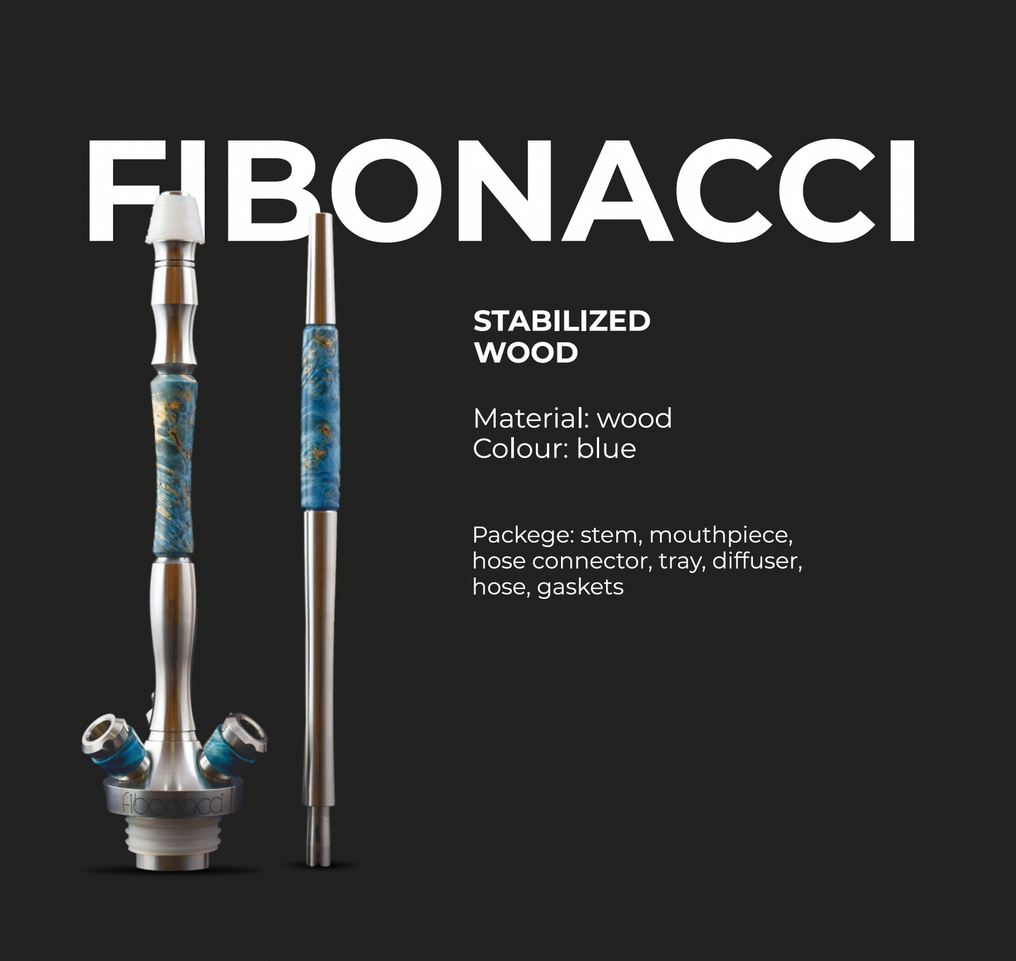 UNION HOOKAH(ユニオンフーカ)Fibonacci(フィボナッチ)- シーシャパイプ yellow/red/violet/others