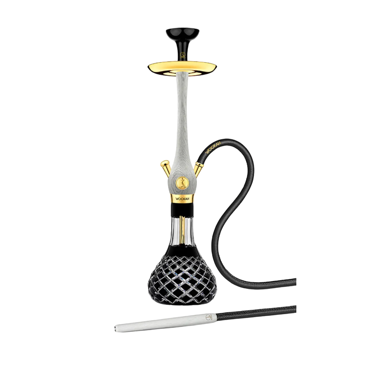 Wookah 24K Gold-Planted Check Black White Nox Set