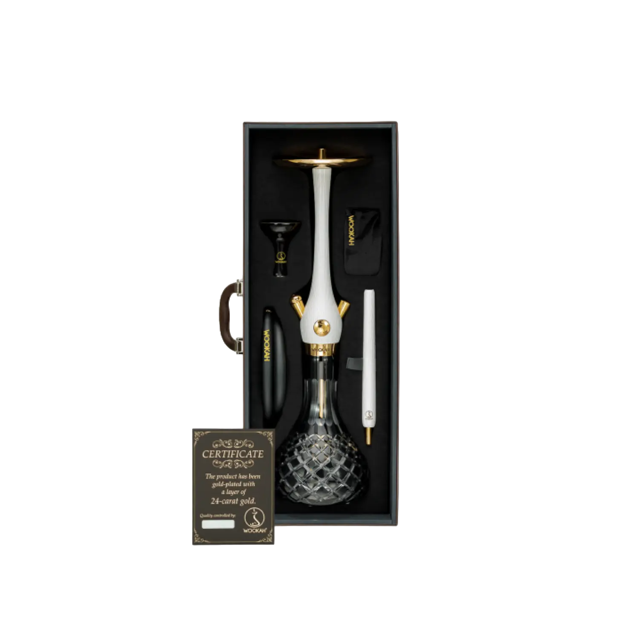 Wookah 24K Gold-Planted Check Black White Nox Set