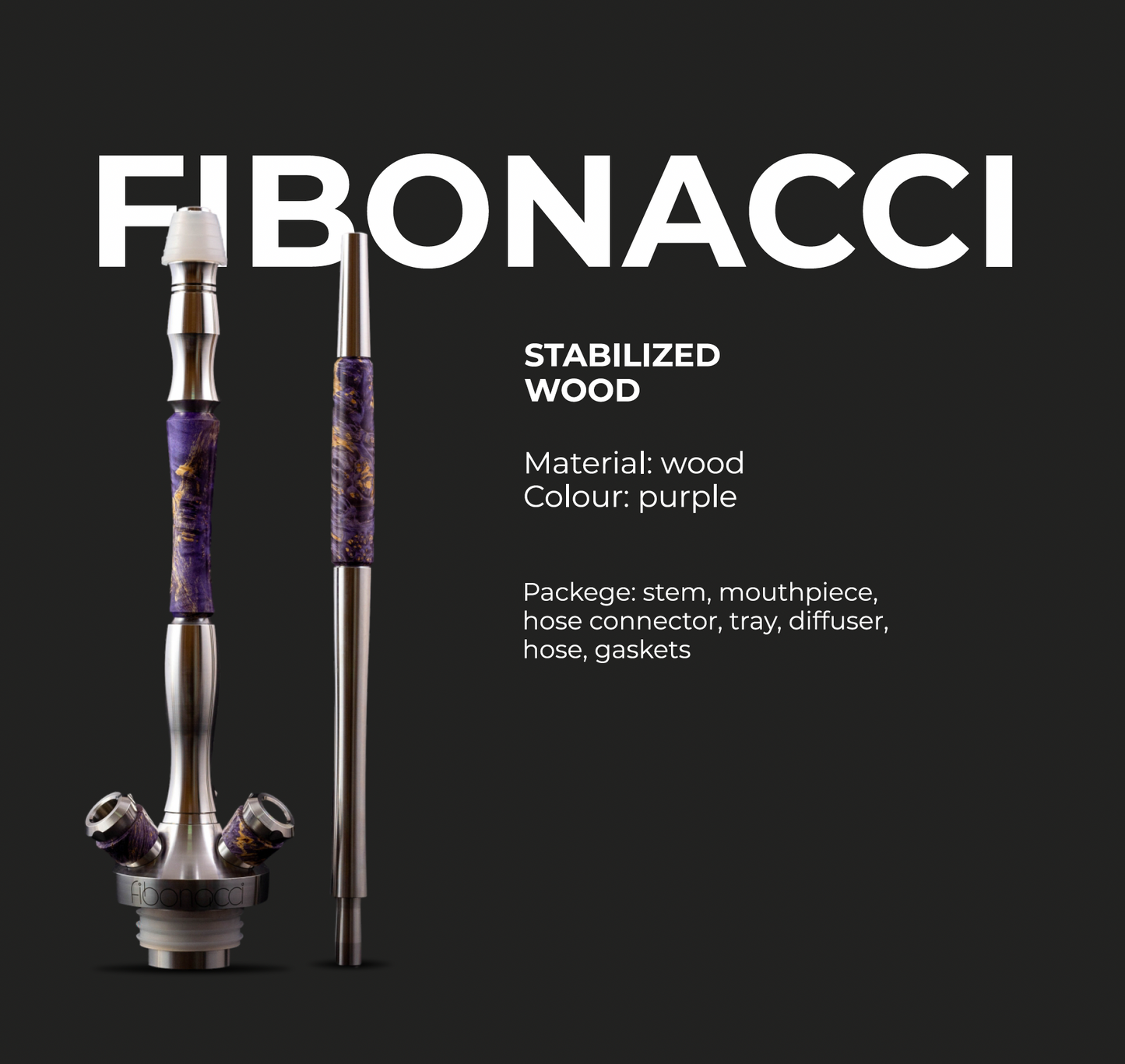 UNION HOOKAH（ユニオンフーカ）Fibonacci(フィボナッチ）- シーシャパイプ yellow/red/violet/others