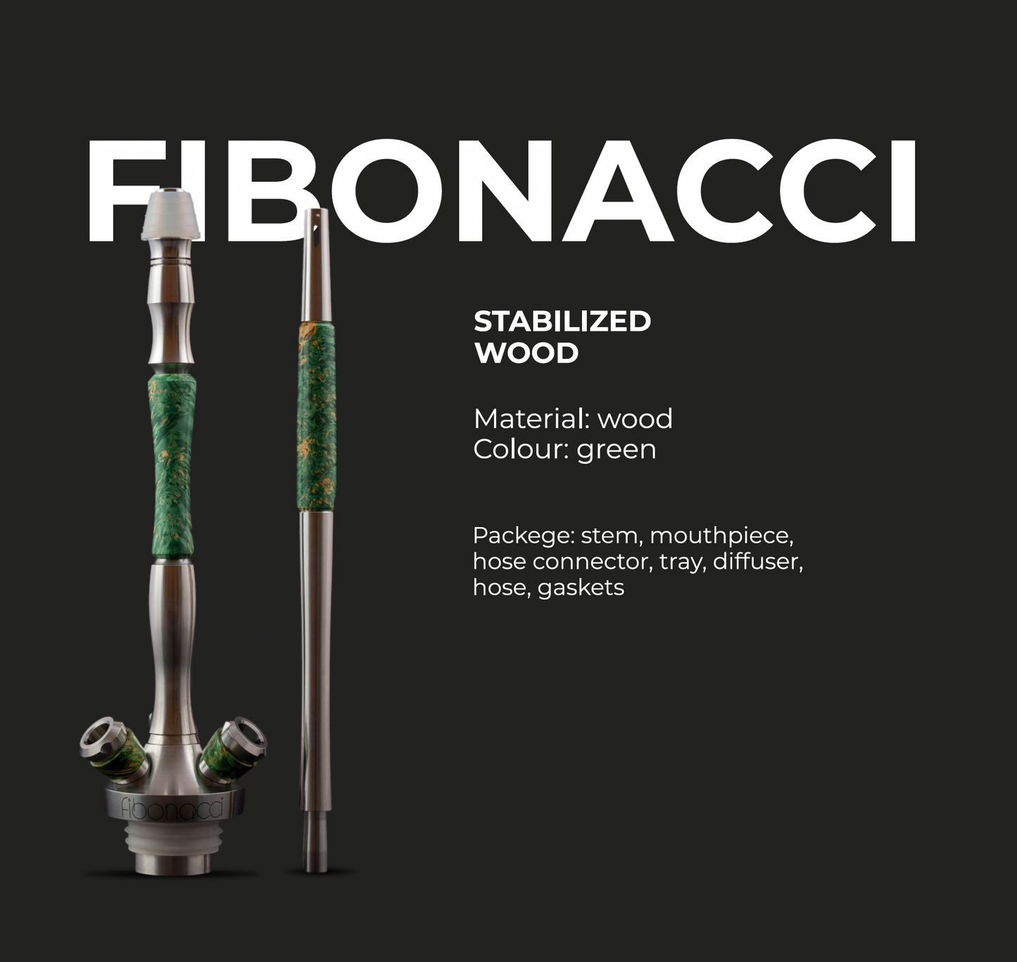 UNION HOOKAH（ユニオンフーカ）Fibonacci(フィボナッチ）- シーシャパイプ yellow/red/violet/others