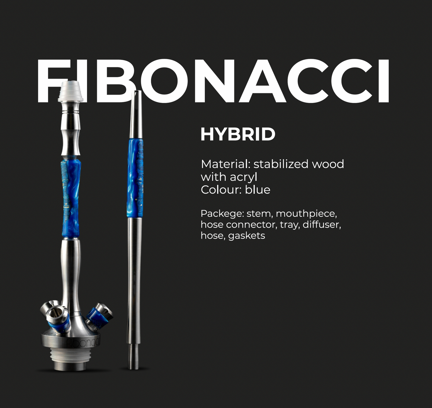 UNION HOOKAH（ユニオンフーカ）Fibonacci(フィボナッチ）- シーシャパイプ yellow/red/violet/others