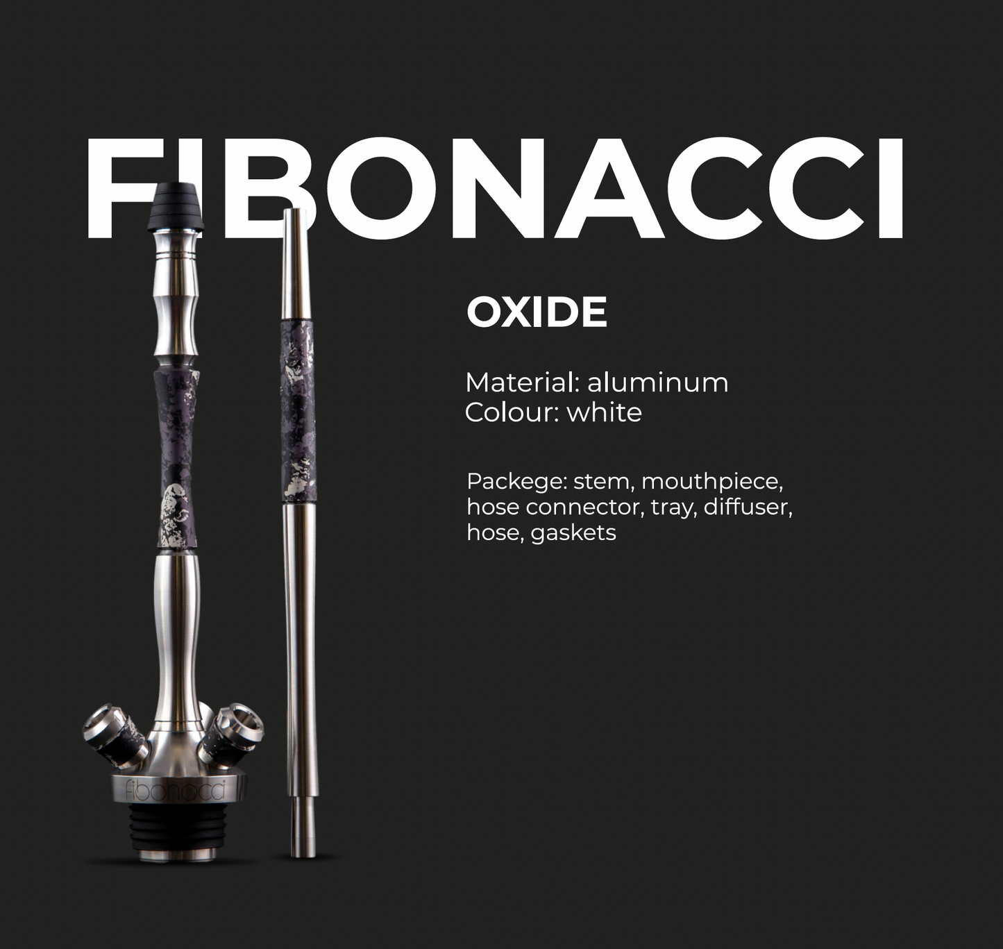 UNION HOOKAH（ユニオンフーカ）Fibonacci(フィボナッチ）- シーシャパイプ yellow/red/violet/others