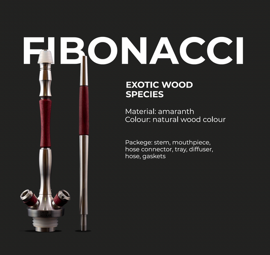 UNION HOOKAH（ユニオンフーカ）Fibonacci(フィボナッチ）- シーシャパイプ padauk/amaranth/black ash