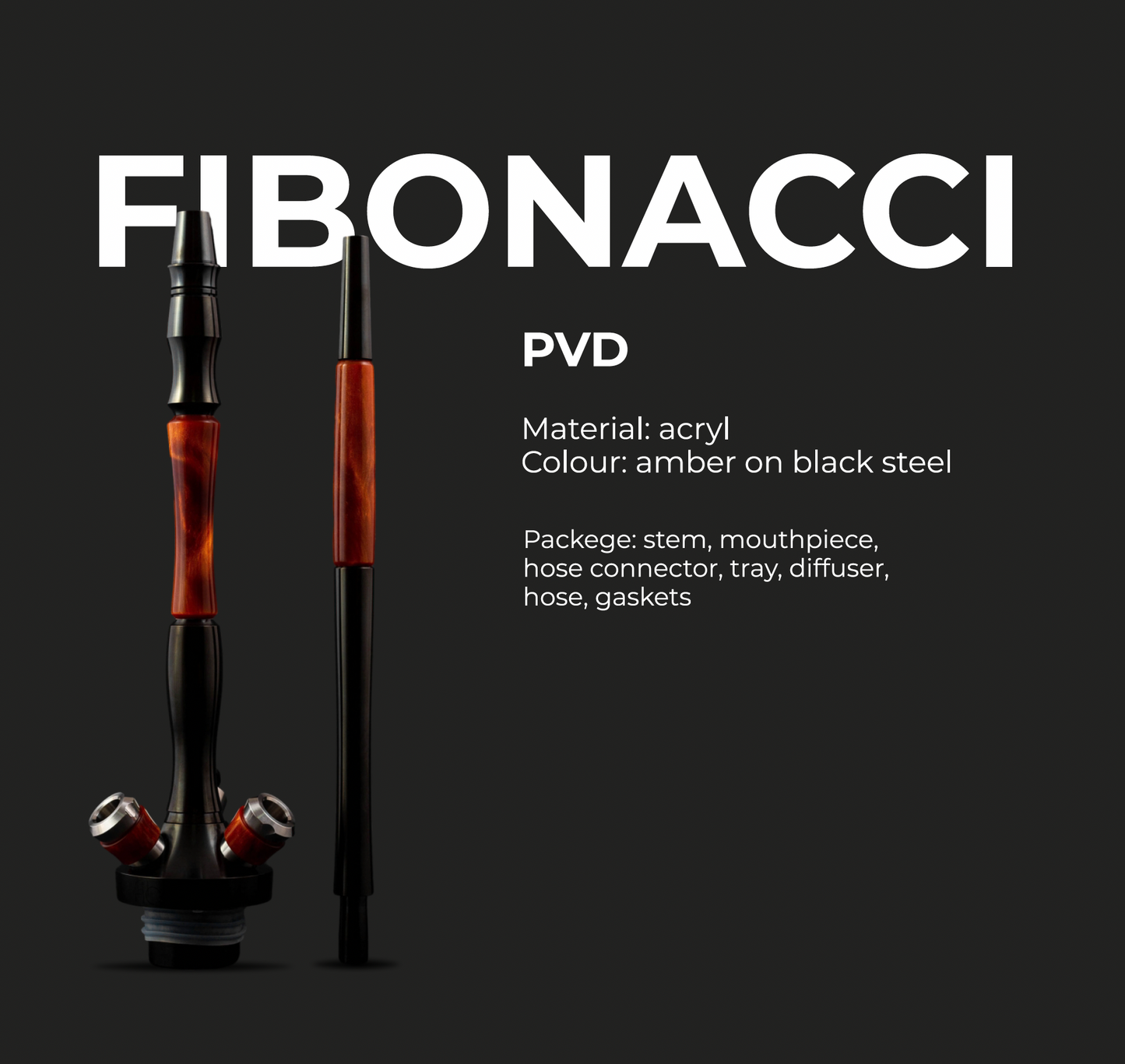 UNION HOOKAH（ユニオンフーカ）Fibonacci(フィボナッチ）- シーシャパイプ PVD