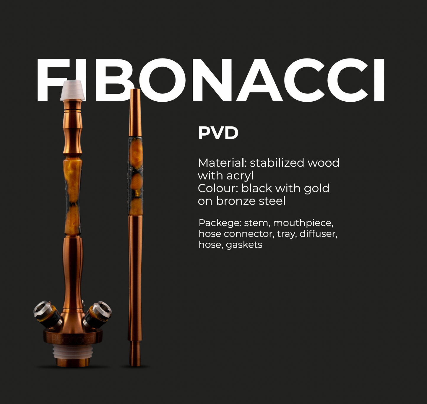 UNION HOOKAH（ユニオンフーカ）Fibonacci(フィボナッチ）- シーシャパイプ PVD