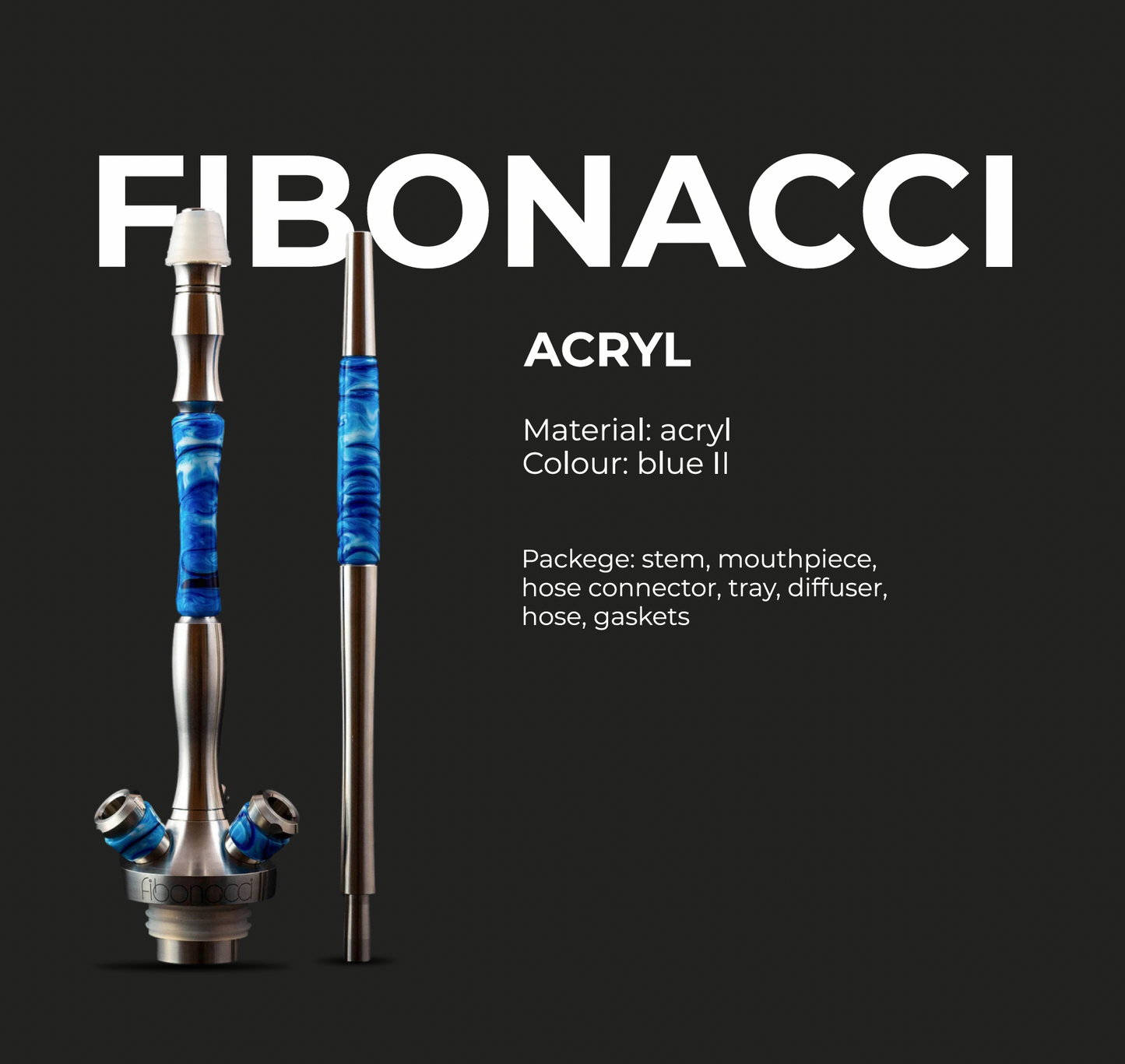 UNION HOOKAH（ユニオンフーカ）Fibonacci(フィボナッチ）- シーシャパイプ yellow/red/violet/others