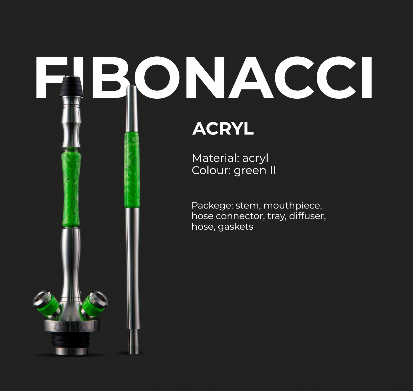 UNION HOOKAH（ユニオンフーカ）Fibonacci(フィボナッチ）- シーシャパイプ yellow/red/violet/others
