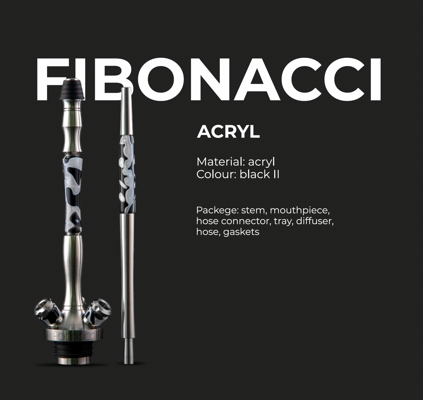 UNION HOOKAH（ユニオンフーカ）Fibonacci(フィボナッチ）- シーシャパイプ yellow/red/violet/others